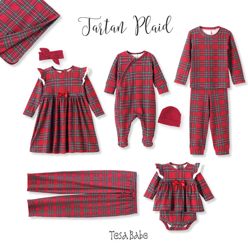 christmas-bamboo-kids-pajama-set-classic-tartan-plaid-holiday Sophia's Style-4